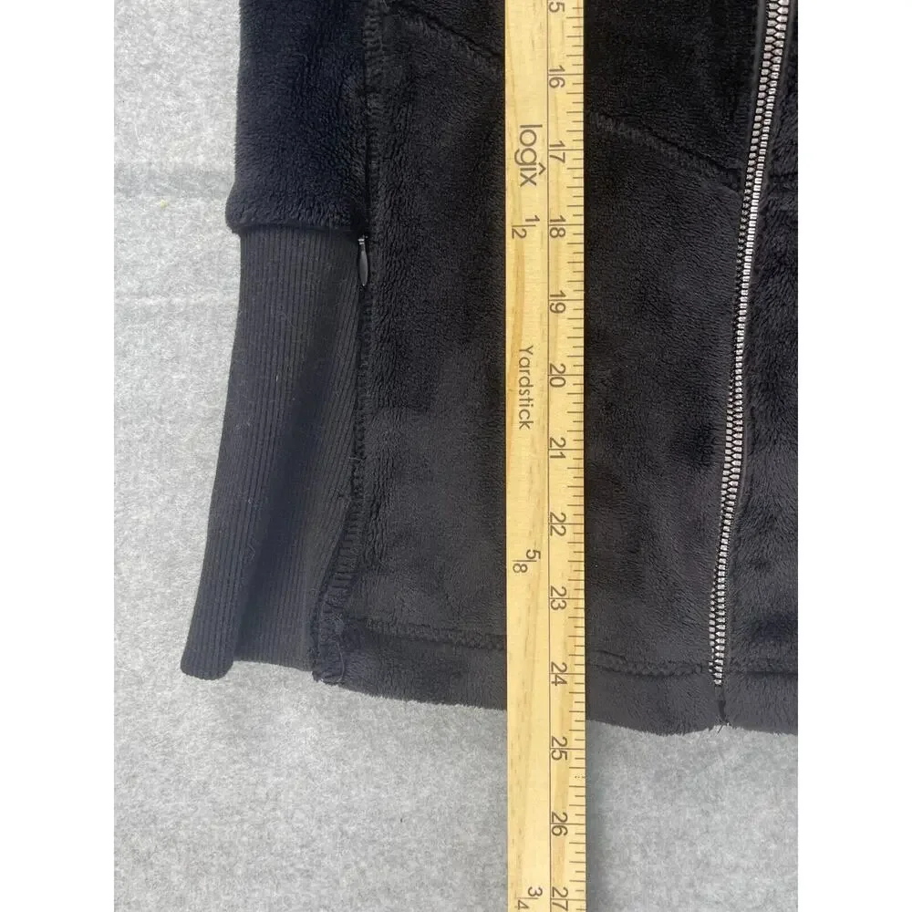 Free Country Jacket Womens M‎ Black Sherpa Full Zip Warm Long Sleeve Faux Fur